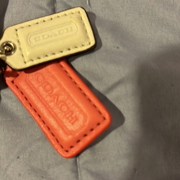 Coach Coral and Tan Satchel - Picture 3 of 13